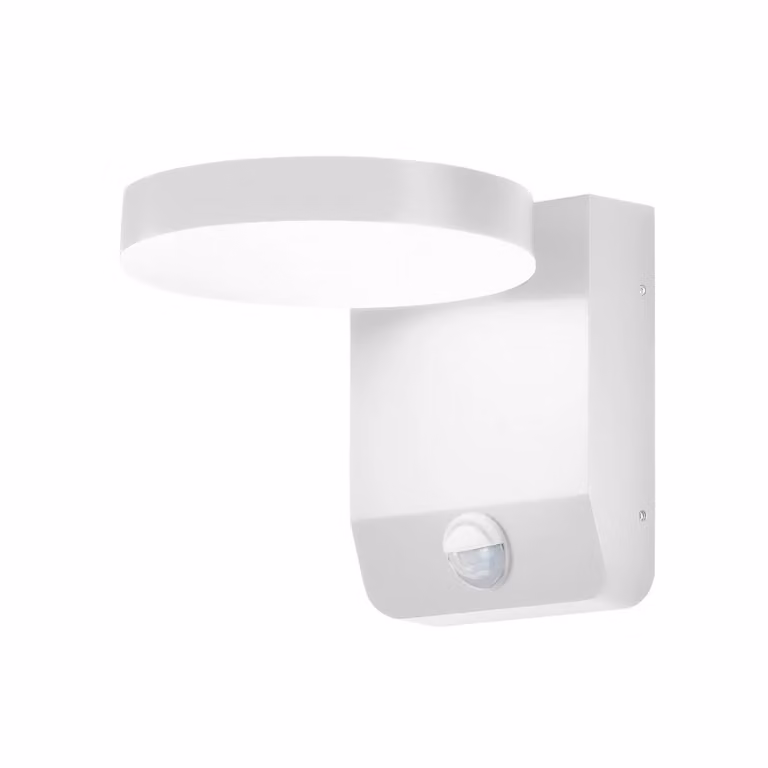 CMD Applique a LED 9113, sensore, bianco, larghezza 16 cm, CCT, IP54 9113, Bianco / Opale, Alluminio, Moderno