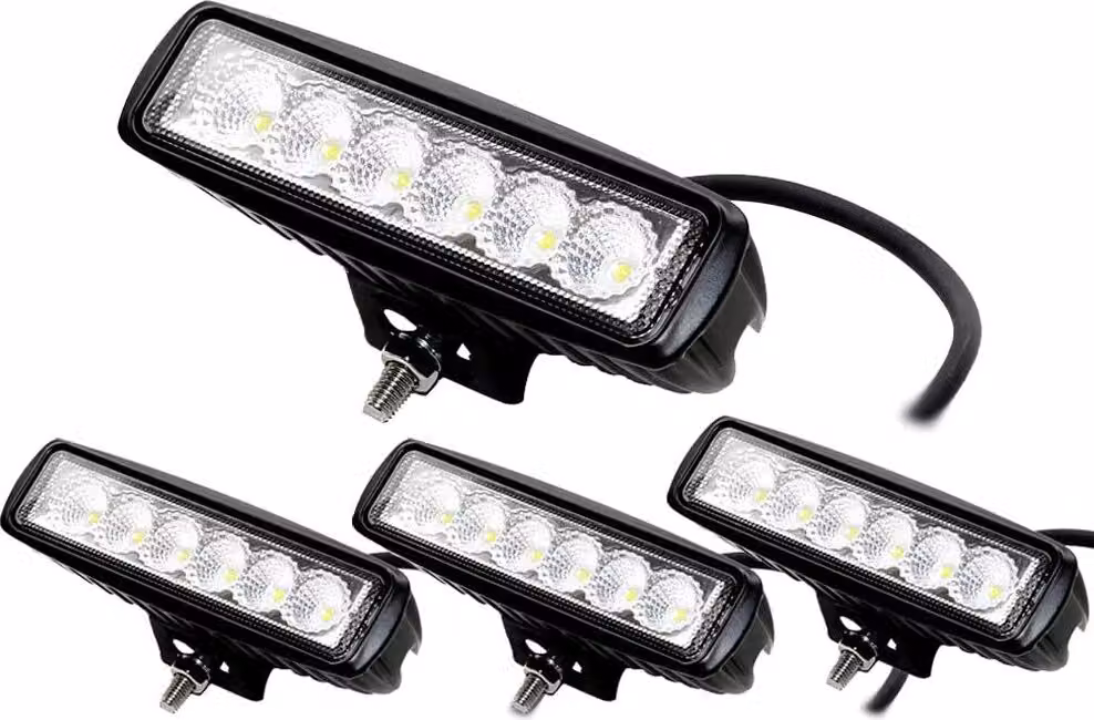 Greenmigo 4X 18W IP67 LED luce da lavoro 12V 24V luce da lavoro LED offroad proiettore riflettore faro 1800LM