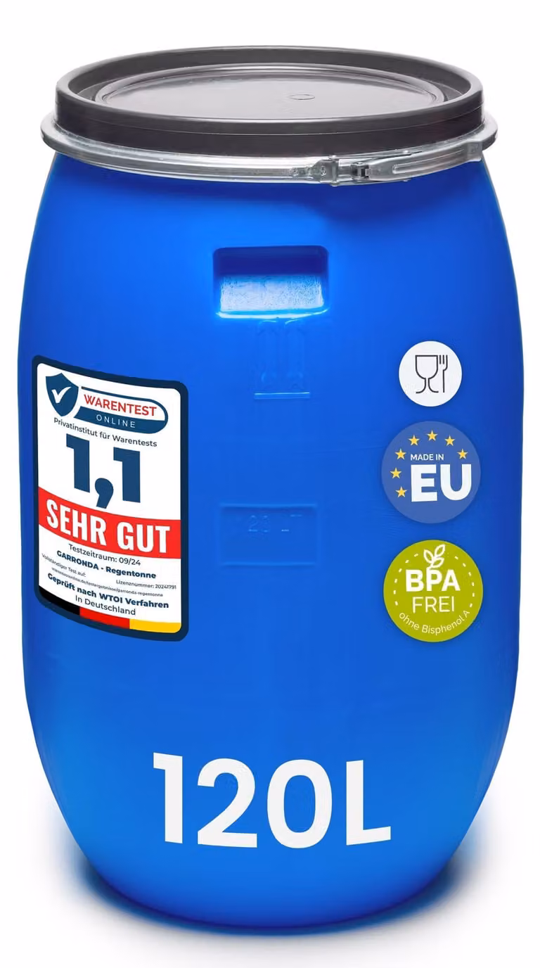 Contenitore di raccolta dell'acqua piovana da 120 litri con coperchio