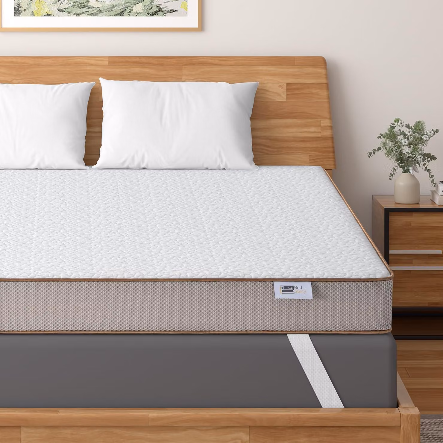 Topper per materasso, dimensioni 140x200 cm, altezza 10 cm, supporto H3/H4, realizzato in schiuma gel, lavabile