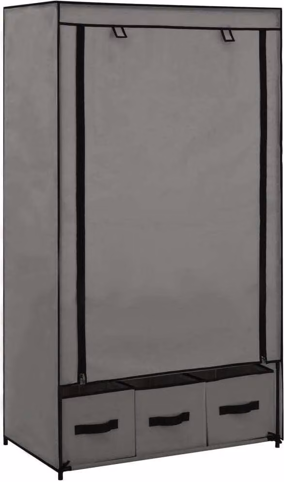 vidaXL Armadio Grigio 87 x 49 x 159 cm Tessuto - Armadio - Armadi - Armadi - Armadi - Armadi
