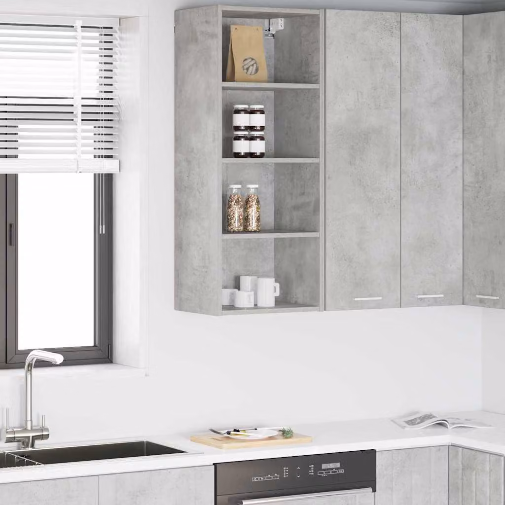 Armadio pensile da cucina moderno vidaXL in MDF Grigio, L 40 cm x P 29,5 cm x H 100 cm