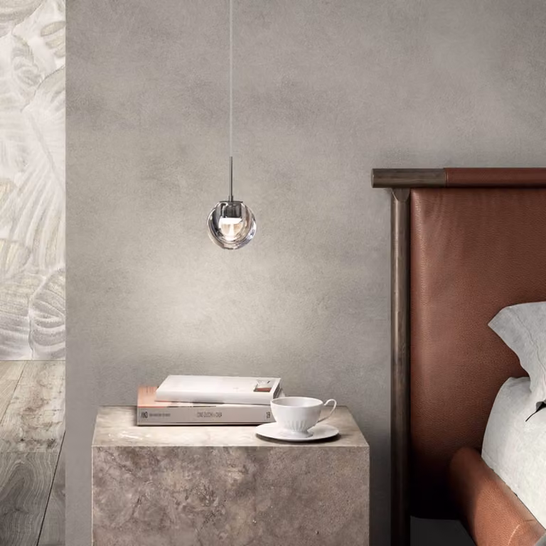 kdln Lampada a sospensione Dew, dimmerabile, Cromo / Argento, Cucina, Vetro, Design, Lampada a sospensione