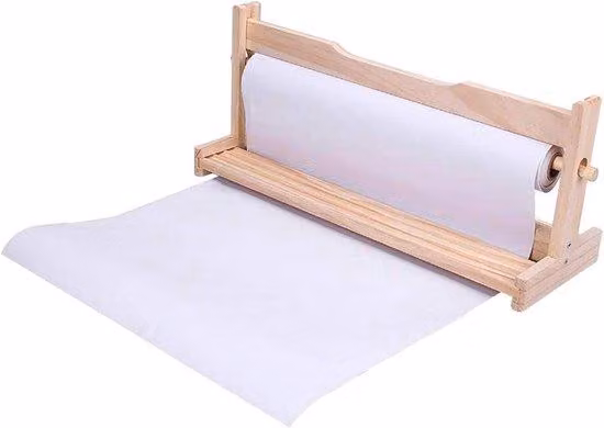 Set di portacarta "Arte e artigianato" - Supporto per fogli - Linea di strappo a misura di bambino - Larghezza fino a 51 cm - Bianco