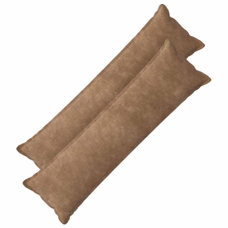 Set di 2 federe vidaXL HOUTEN color tortora in microfibra, L 145 cm x L 40 cm