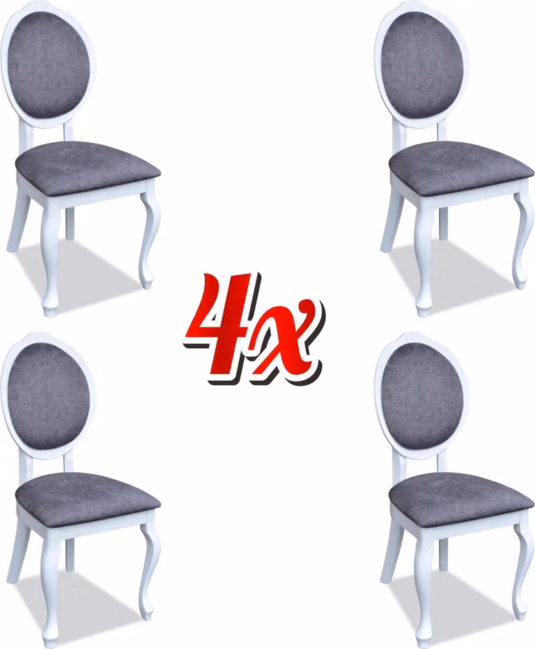 Stühle 4x Stuhl Set Echtes Holz Polster Sitz Esszimmer Garnitur Lehn Stühle