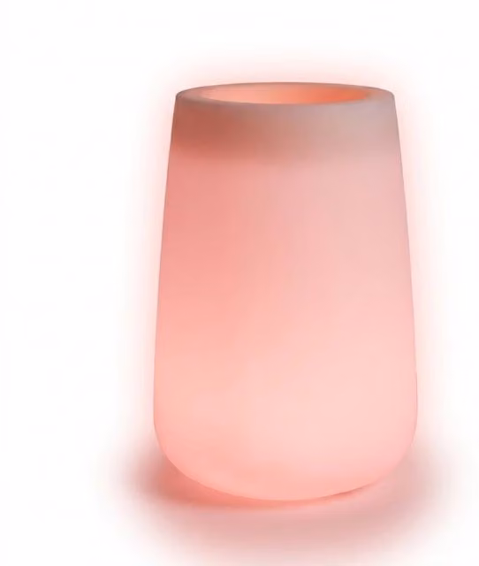 Vaso luminoso moderno Monacis in polimero con LED rosso per interno ed esterno Ø43 H75 cm – 1