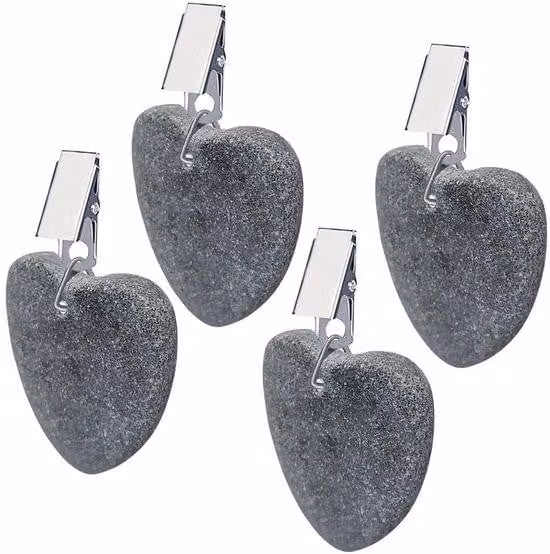 Set di pesi da tavolo in pietra, 4 pezzi, pietra naturale, 58 g