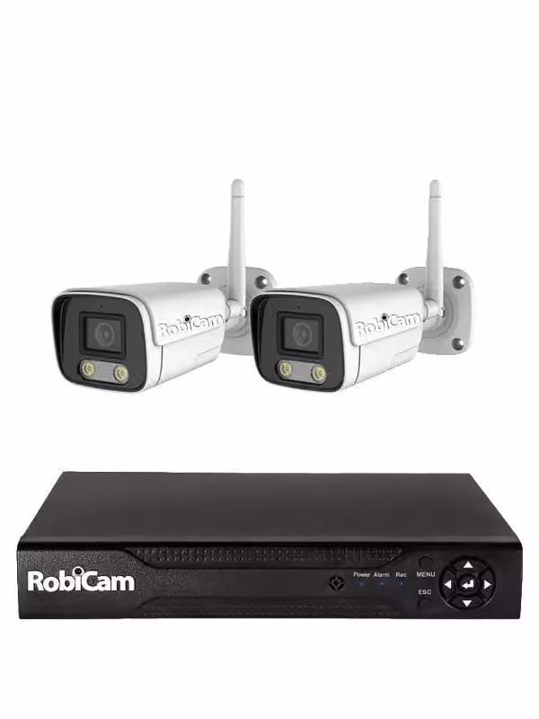 Kit telecamere esterne, RobiCam, Bullet, registratore NVR