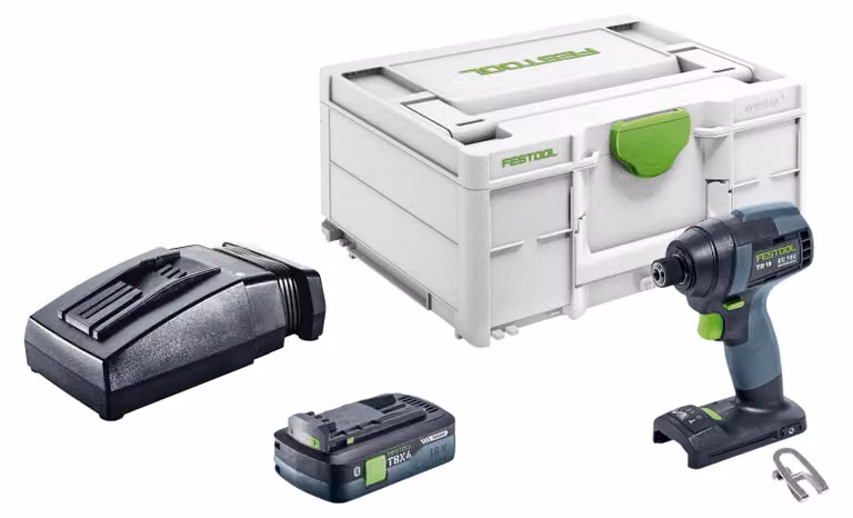 Avvitatore a impatto a batteria Festool TID 18-Basic 18 V 180 Nm 1/4" Brushless + 1x batteria 4,0 Ah + caricabatterie + Systainer