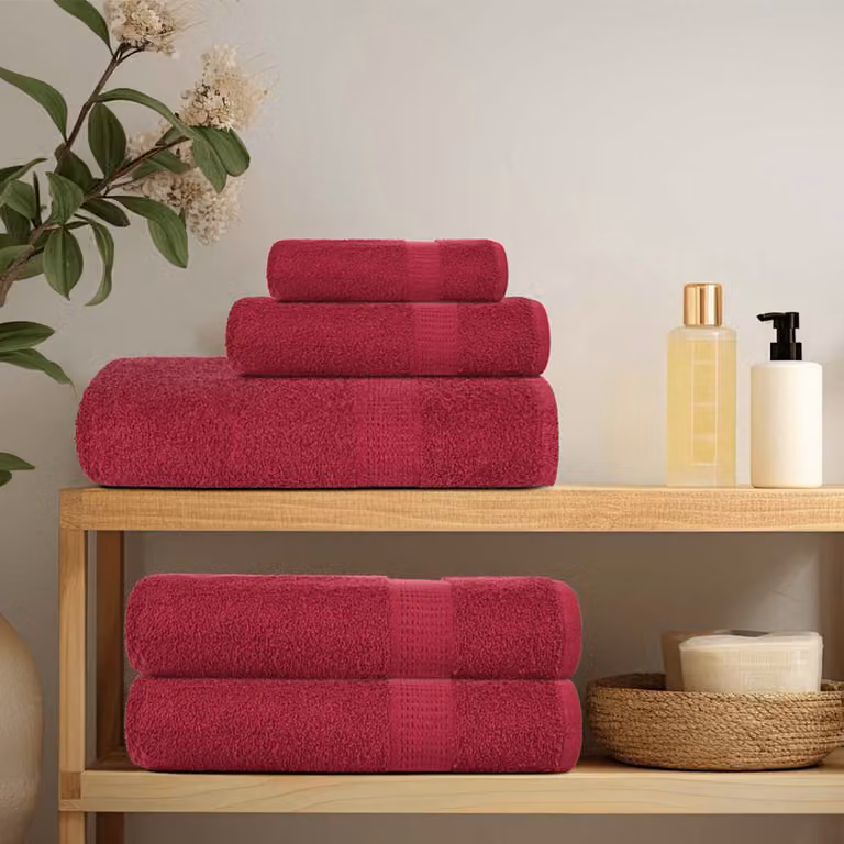 vidaXL Asciugamani FROGN 10 pz Bordeaux 30x30 cm 360 g/m²