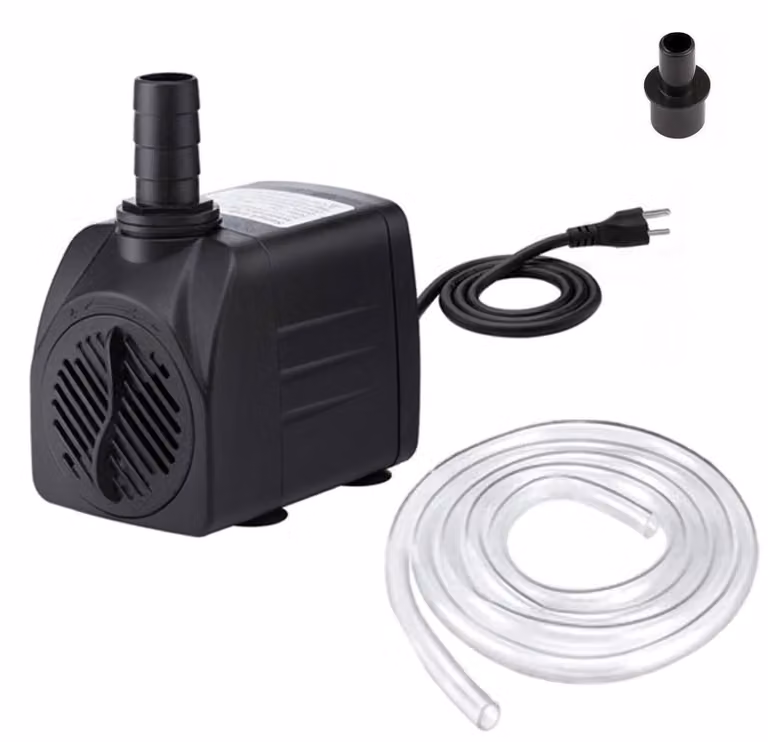 Pompa sommergibile da 10W, con una portata di 600 litri all'ora, ideale per stagni, acquari, fontane e sistemi di idroponica