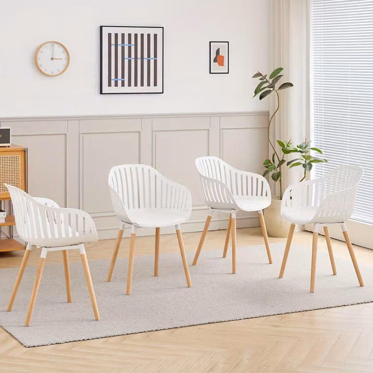 Sedie da pranzo - Set di sedie - Sedia di design - Sedie in stile nordico - Sedie bianche - Comfort ergonomico