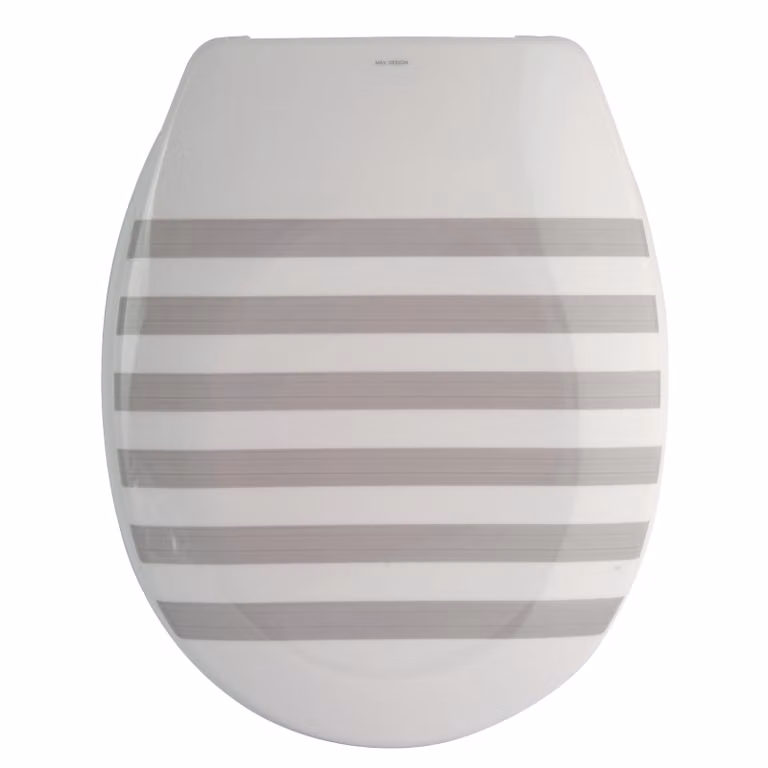 MSV 3700703929543, prolungato, sedile per WC resistente, grigio, duroplast, 370 mm, 455 mm