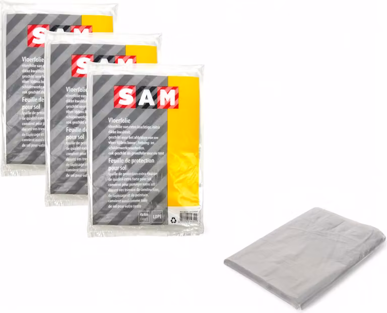 Lamina per pavimenti Sam/foglio di copertura 4 x 4 metri - confezione valore 3 pezzi