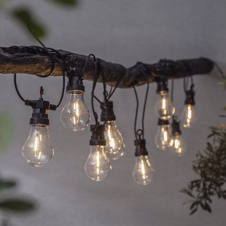 Ghirlanda da giardino con 10 luci LED a filamento CIRCUS