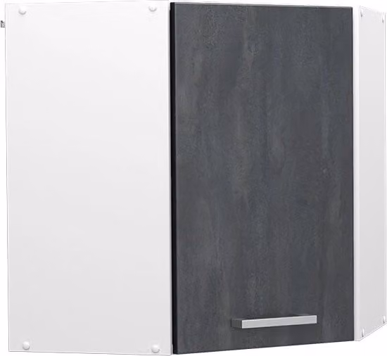 Mobile angolare da cucina R-Line Vicco, finitura opaca nero e bianco, L: 57 cm, P: 31 cm, H: 60 cm
