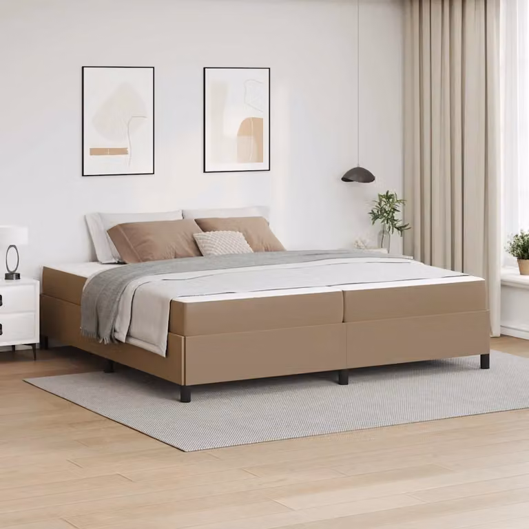 Struttura del letto moderna vidaXL in tessuto e legno, L/P: 200 x 200 cm
