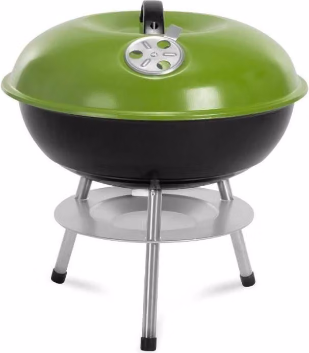 Barbecue da tavolo a carbonella Fieldmann FZG 1102G, superficie di cottura da 34 cm, ventilazione regolabile