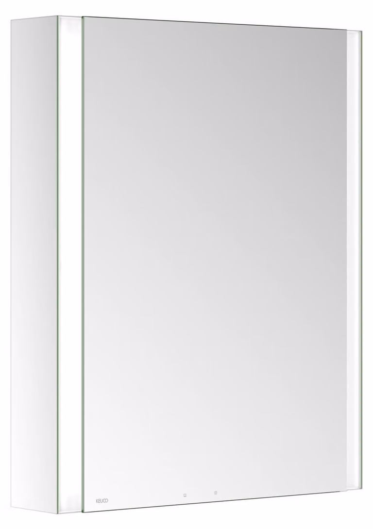 KEUCO SOMARIS Armoire de toilette murale 1 porte, avec miroir chauffant, charnières à gauche, 600mm, 14501001201, 14501001201