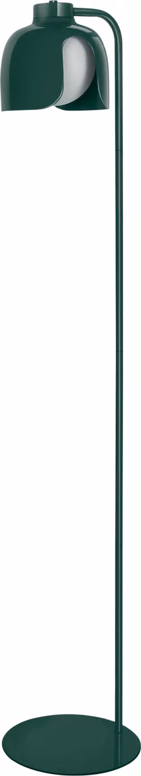 OSRAM Decor Corolle Lampada da terra, vetro metallico verde, attacco E27, cavo tessile, stile retrò, diametro 270 mm