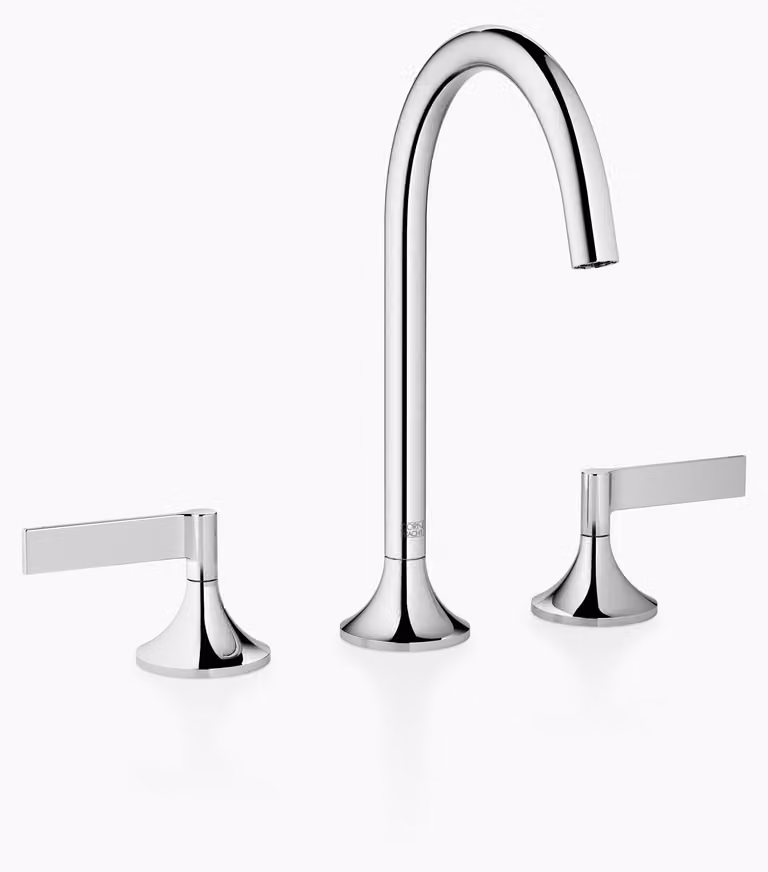 Dornbracht VAIA Mélangeur de lavabo à trois trous avec vidage, poignée à levier, saillie 168mm, 20713819-00, 20713819-00