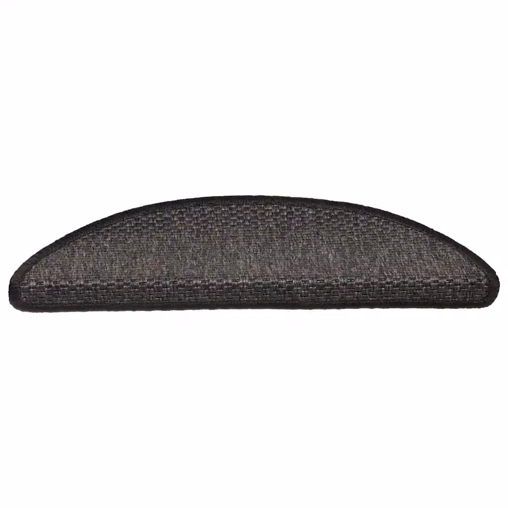 Tappeti adesivi per scale vidaXL con aspetto sisal, colore antracite, confezione da 30 pezzi, L: 56 cm, P: 17 cm, H: 3 cm – 2
