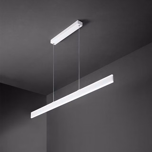 Sospensione Moderna Kante Metallo Bianco Acrilico Led 48W 3000K