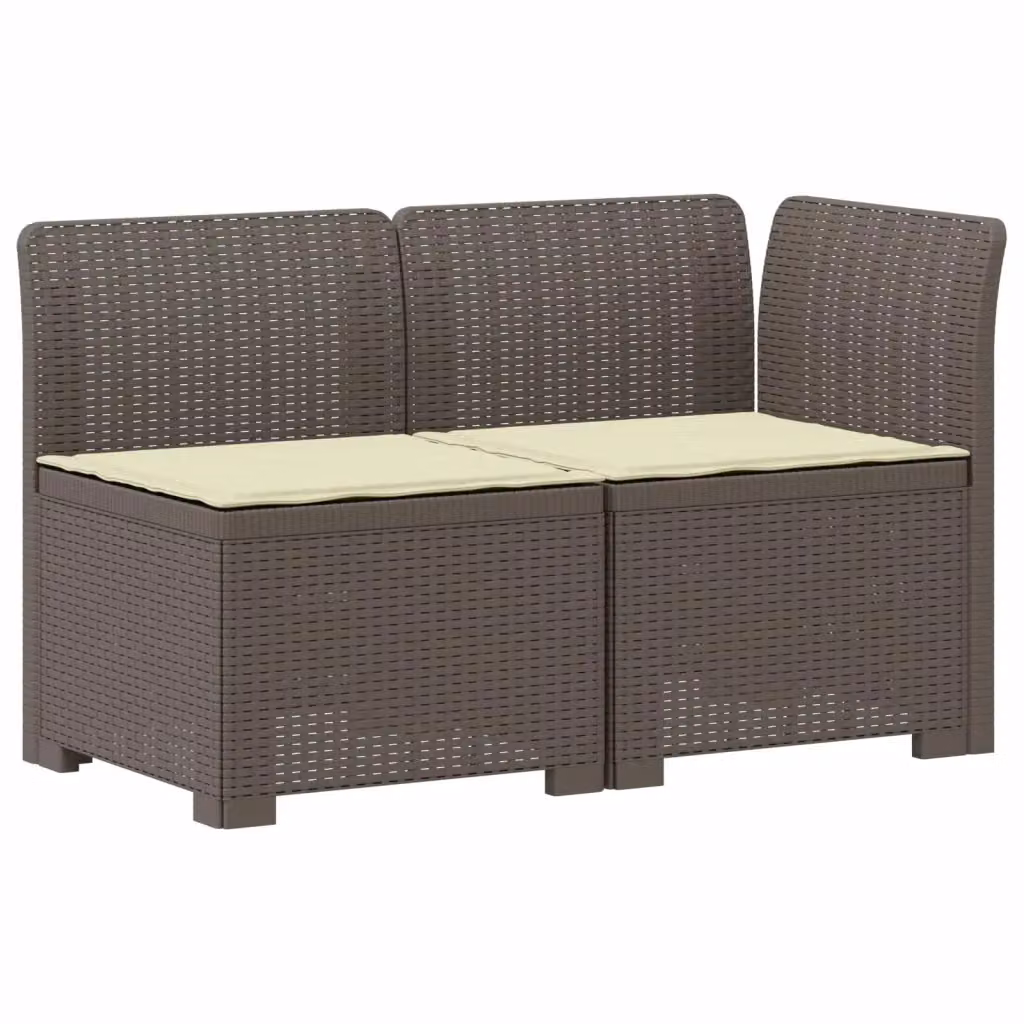 Divano da giardino a 2 posti vidaXL con cuscini in stile rattan moderno per terrazzo e balcone – 2