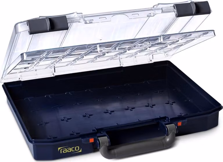raaco CarryLite 55 4x8-0/DLU Blu Policarbonato (PC), polipropilene (PP)