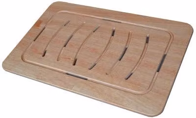 Pedana doccia antiscivolo INBAGNO in legno marino marrone design slim L: 198 cm x P: 132 cm