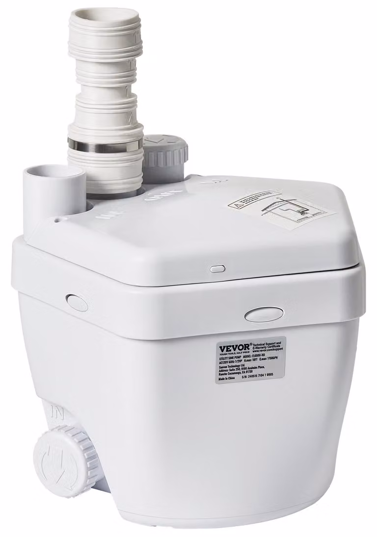 Pompa di scarico - Pompa per acque sporche - Pompa sommergibile - Pompa per lavatrici - Pompa per acque reflue - Potenza: 200W