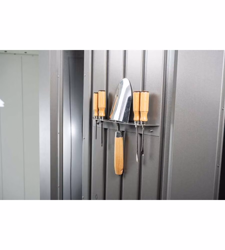 Portautensili 2 Pz. Casetta per attrezzi Neo, grigio quarzo metallizzato