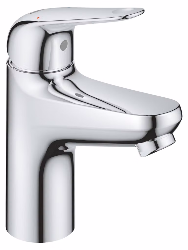 Miscelatore per lavabo, cromo, 16 cm, a risparmio idrico, completo di attrezzi per il montaggio