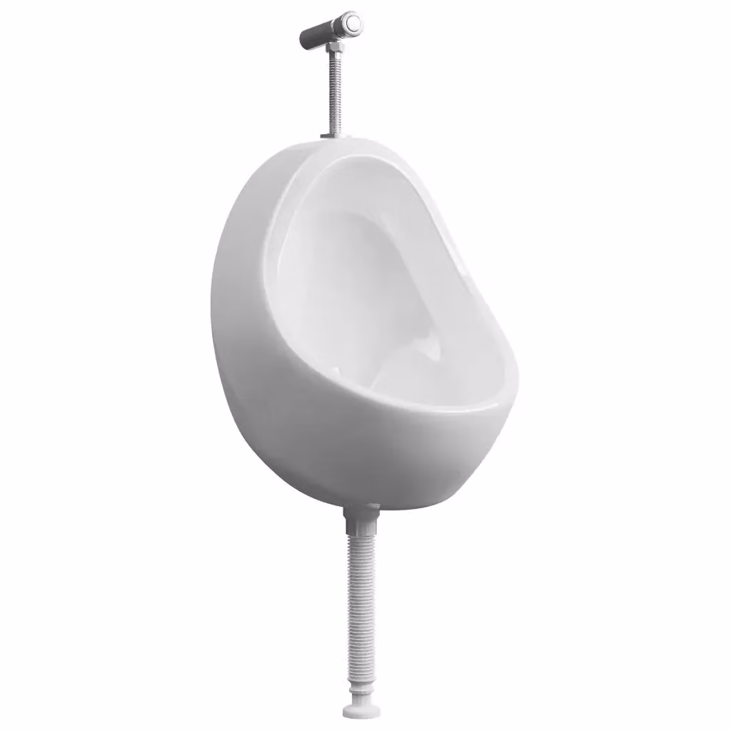 Orinatoio Sospeso con Sciacquone in Ceramica Bianco vidaXL L/P/H: 48 x 33 x 31 cm – 2