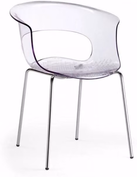 POLTRONA MISS B SET DA 4 ANTISHOCK POLICARBONATO MADE IN ITALY SCAB DESIGN - Trasparente 100