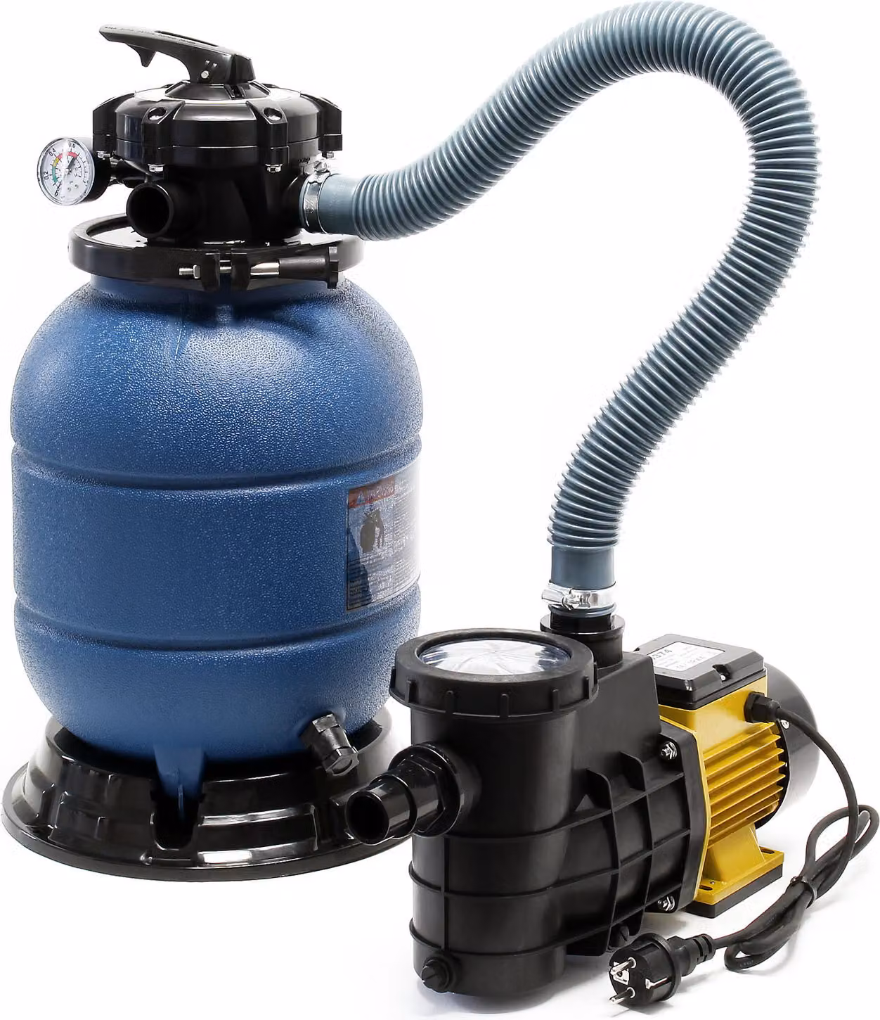 Sistema di filtraggio a sabbia per piscine Wiltec HZS-300, sistema di filtraggio, filtro per piscine, pompa, serbatoio di filtraggio con pompa, pompa per piscine
