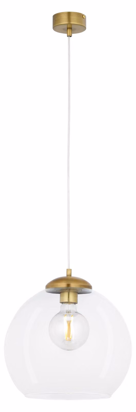 Lampada a sospensione ASTI in ottone, 1xE27x40W, vetro, dimensioni: 80x29x29 cm, IP20, Jupiter