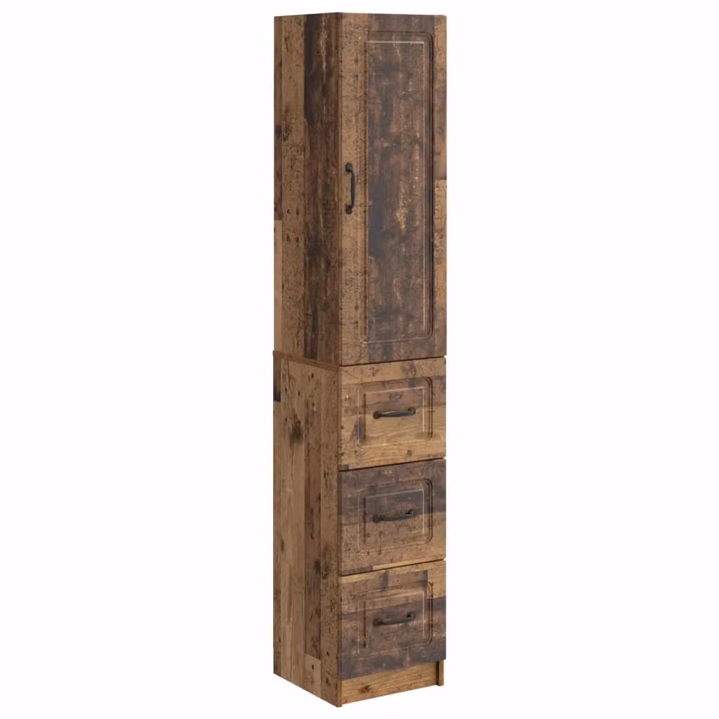 Set di 2 armadi moderni vidaXL in legno e metallo marrone, L/P/H: 33 x 34,5 x 87 cm – 2
