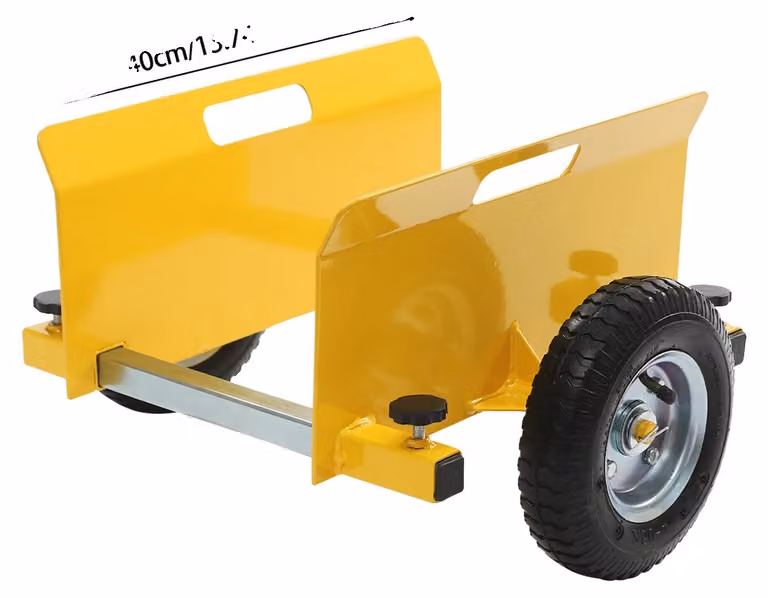 Piattaforma mobile, elevata capacità di carico, pannello laterale regolabile, colore giallo