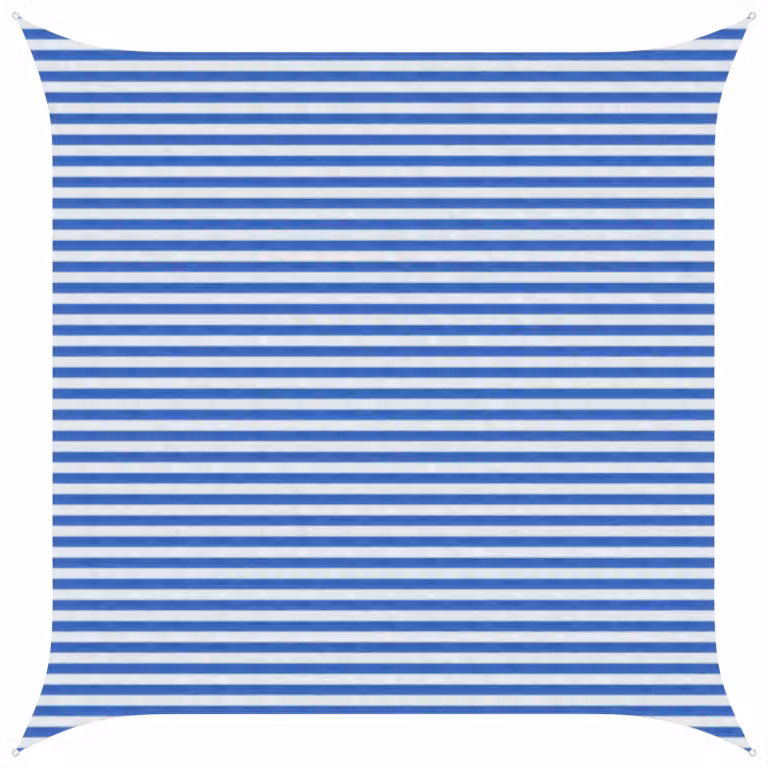 Telo Ombra Quadrato vidaXL in HDPE Blu e Bianco 4,5 x 4,5 m