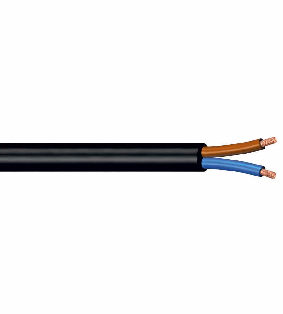 Poly Pool Cavo bipolare H05VV-F 2 x 1 mm² nero 1 metro per installazioni