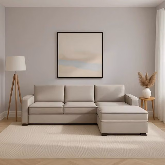 Divano Fisso con Penisola Sfoderabile Ametrino TALAMO ITALIA Grigio, L/P/H: 280 x 95 x 90 cm – 1