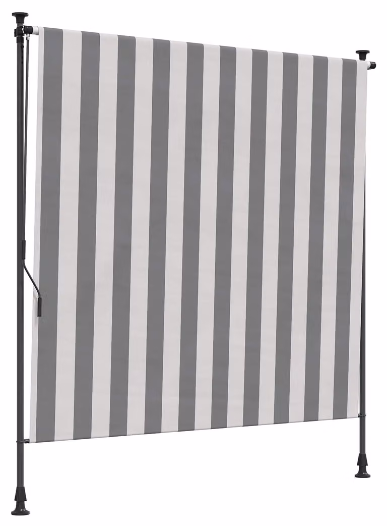 Tenda a Rullo Esterna Antracite e Bianco 120 x 270 cm