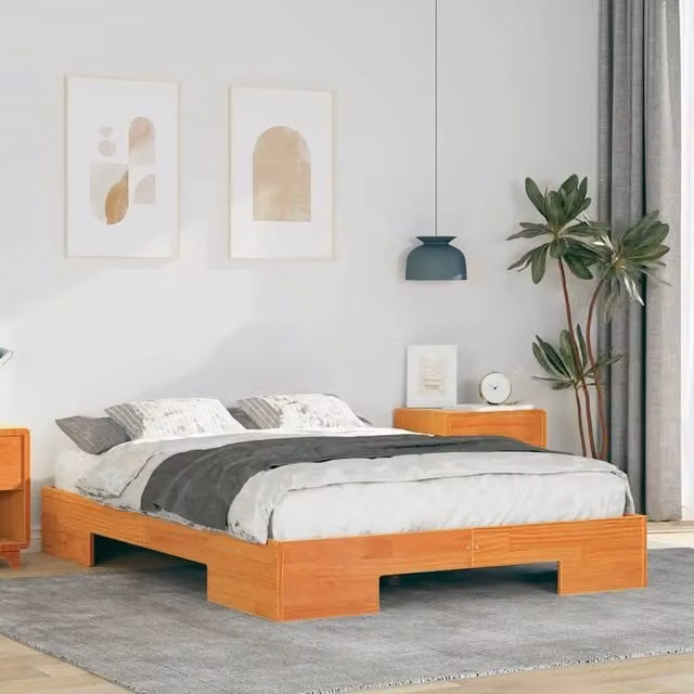 Struttura del letto-Giroletto Marrone 140 x 190 cm 719053