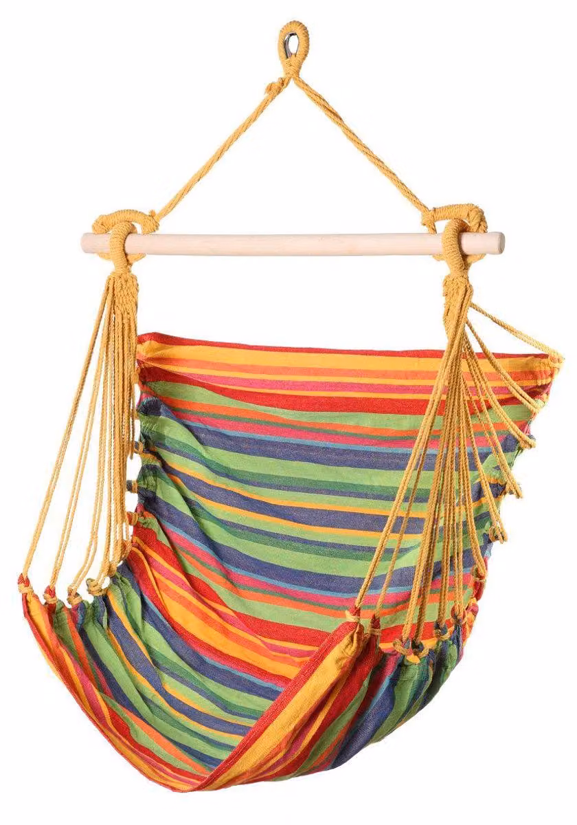 Conacord: poltrona sospesa, dondolo sospeso, amaca con seduta, Bahia, seduta dondolante, dondolo con seduta, amaca colorata