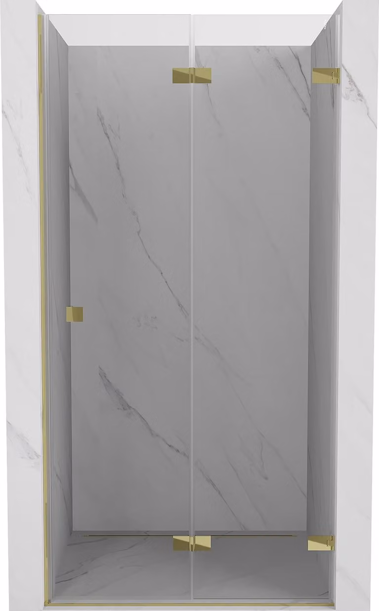 Mexen Lunar-F porta doccia pieghevole destra 85 cm, trasparente, dorata - 836-085-000-50-00-P