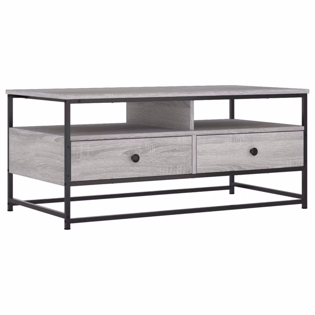 Tavolino da Salotto Grigio Sonoma 100x51x45cm Legno Multistrato