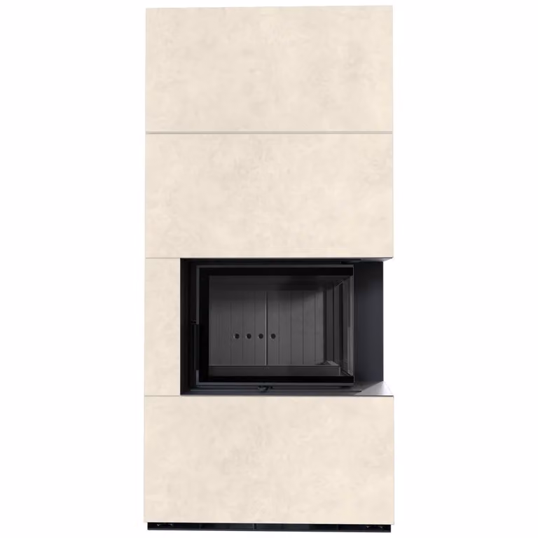 KRATKI FLOKI BOX kit camino destro 8 kW Ø 160 quarzo sinterizzato FOKOS TALCO rivestimento nero