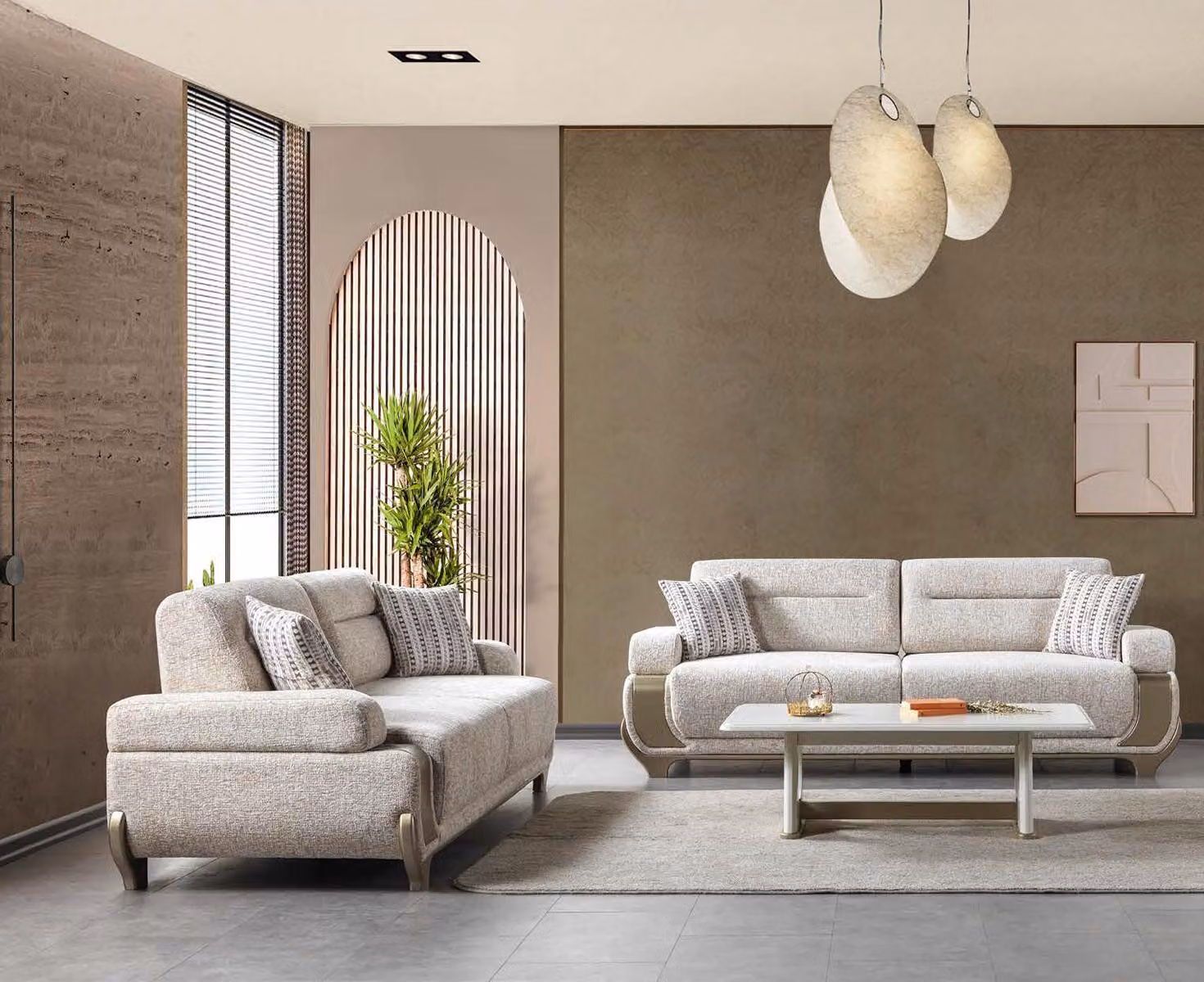 Divano, tavolino bianco, design moderno, nuovo, rettangolare, imbottito, ideale per il soggiorno